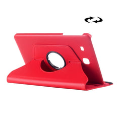 Funda de cuero con rotación de textura Litchi para Galaxy Tab E 9.6