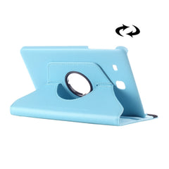 Funda de cuero con rotación de textura Litchi para Galaxy Tab E 9.6