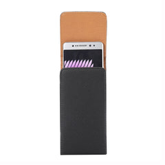 Funda de cuero vertical con tapa vertical co...