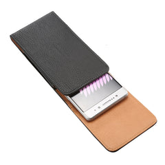 Funda de cuero vertical con tapa vertical co...