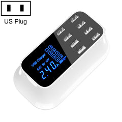Base de carga rápida USB de 8 puertos YC-CDA19A, enchufe de EE. UU.