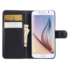 Para Galaxy S6 / G920 Funda de cuero con tap...