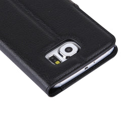 Para Galaxy S6 / G920 Funda de cuero con tap...
