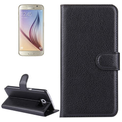 Para Galaxy S6 / G920 Funda de cuero con tap...