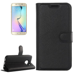 Para Galaxy S6 Edge / G925 Funda de cuero co...