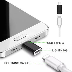 Adaptador hembra de 8 pines a USB-C/tipo-C macho