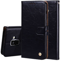 Para Galaxy A8 (2018) Funda de cuero con tap...