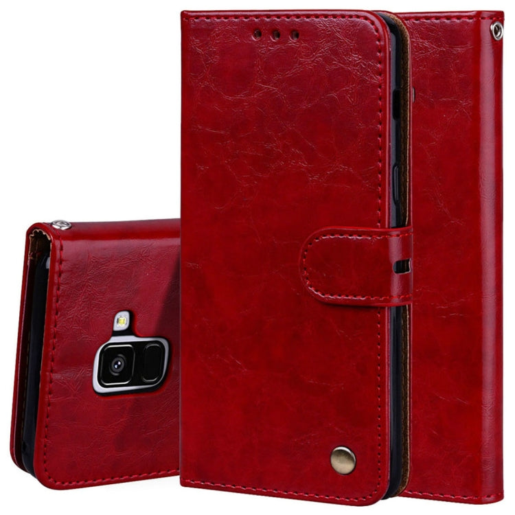 Para Galaxy A8 (2018) Funda de cuero con tap...