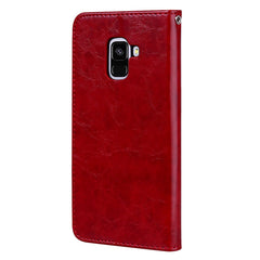Para Galaxy A8 (2018) Funda de cuero con tap...
