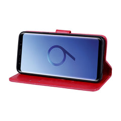 Para Galaxy S9 Rose Funda de cuero de PU amb...