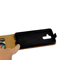 Funda de cuero de TPU con tapa vertical esti...