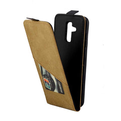 Funda de cuero de TPU con tapa vertical esti...