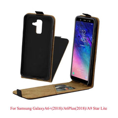 Funda de cuero de TPU con tapa vertical esti...
