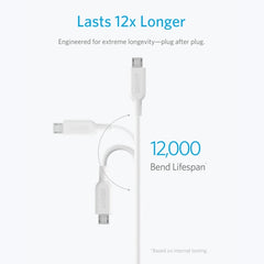 ANKER USB a 8 pines + Micro USB + Cable de datos MFI tipo C