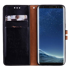 Para Samsung Galaxy S8 + Funda de cuero con ...