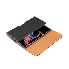 Funda de cuero con riñonera para teléfonos inteligentes de 6,3 pulgadas o menos