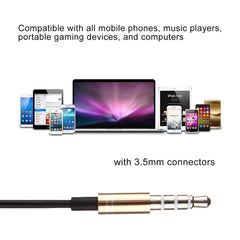 Auriculares internos de 3,5 mm con control de línea y micrófono