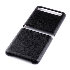 Para Galaxy Z Flip Funda protectora con textura Litchi