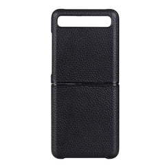 Para Galaxy Z Flip Funda protectora con textura Litchi