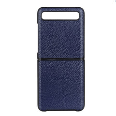 Para Galaxy Z Flip Funda protectora con textura Litchi