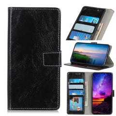 Funda de cuero con tapa horizontal con textu...
