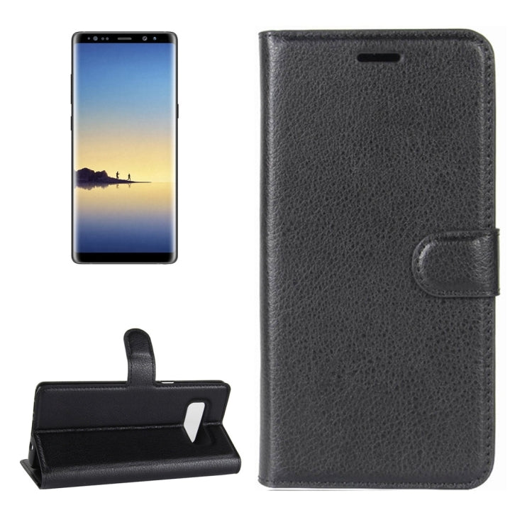 Para Galaxy Note 8 Funda de cuero con tapa h...