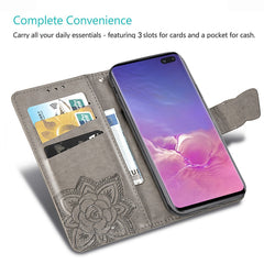 Funda de cuero con tapa horizontal con estam...