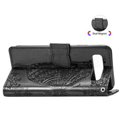 Funda de cuero con tapa horizontal en reliev...
