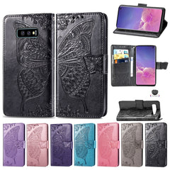 Funda de cuero con tapa horizontal en reliev...