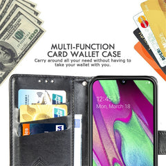 Funda de cuero con tapa horizontal en reliev...