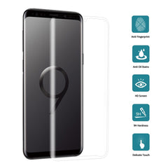 Para Galaxy S9 + 9H Dureza superficial 3D Bo...