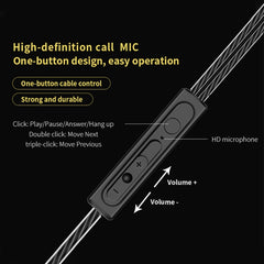 Auriculares internos de música deportivos QKZ CK8 HiFi de cuatro unidades