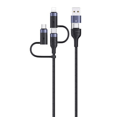 USB + Tipo-C a Tipo-C + 8 pines + Cable de carga micro rápida