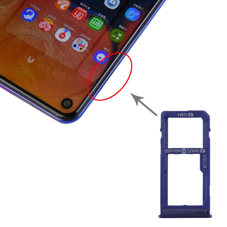 Para Samsung Galaxy A60 Bandeja de tarjeta S...