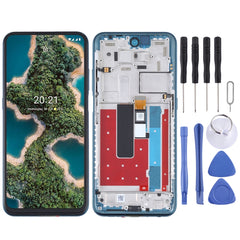 Pantalla LCD TFT para Nokia X20 TA-1341 TA-1344 Digitalizador de montaje completo con marco (dorado)