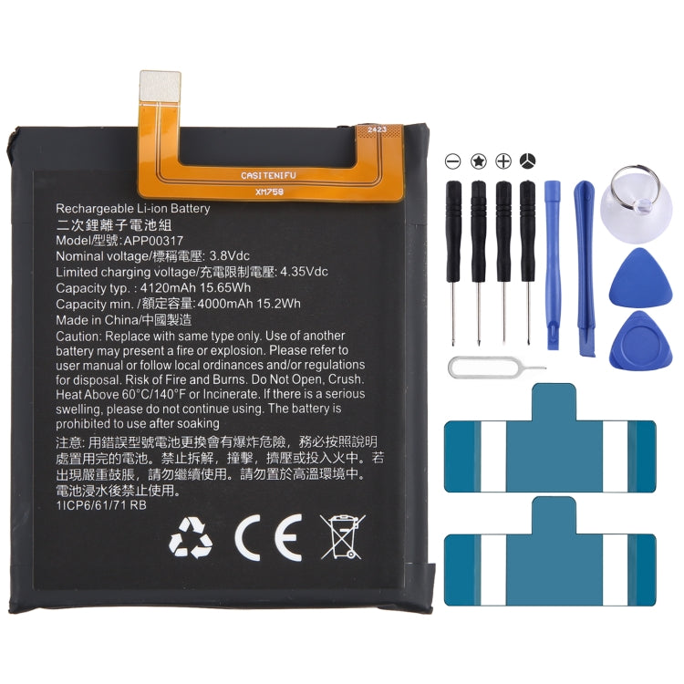 Batería de repuesto APP00317 de 4000 mAh par...