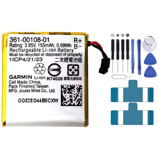 Batería de repuesto 361-00108-01 de 155 mAh ...