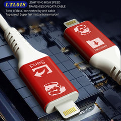 Cable relámpago USB del cable de datos de tr...