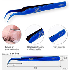 Pinzas Curvas Vetus MCS-15 Azul Brillante   ...