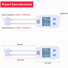 UNI-T USB Voltímetro Amperímetro Probador UT...