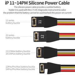Cable de alimentación de silicona QianLi para iPhone series 11 a 14