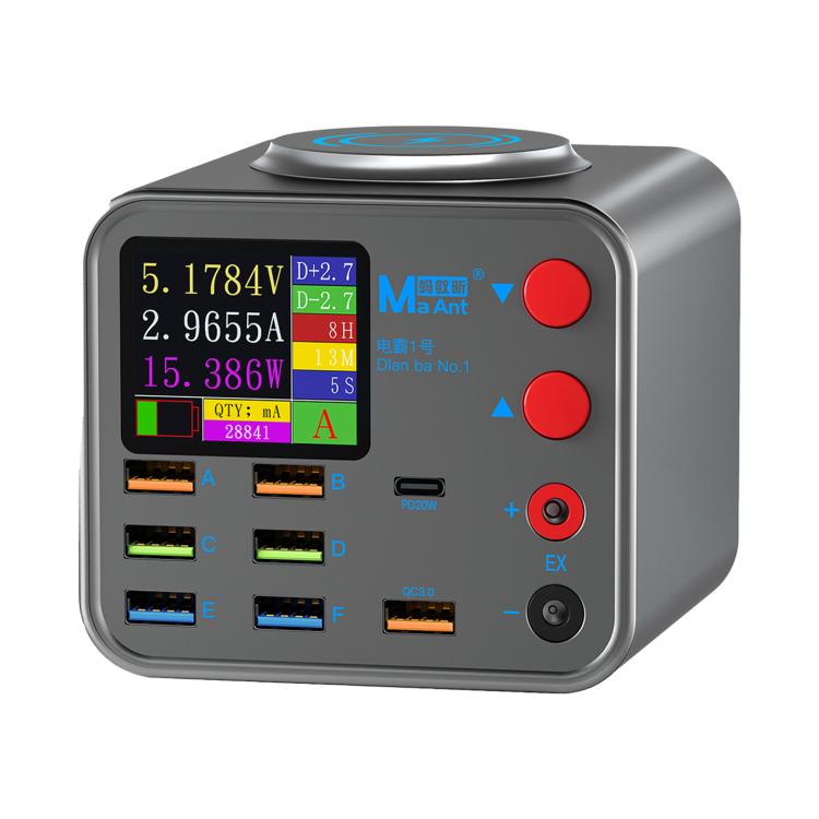 Cargador inalámbrico multipuerto USB PD MaAn...