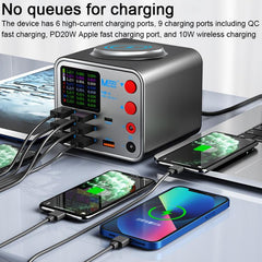 Cargador inalámbrico multipuerto USB PD MaAn...