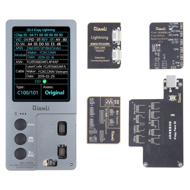 Para iPhone 6 - 14 Pro Max 5 en 1 Qianli iCo...
