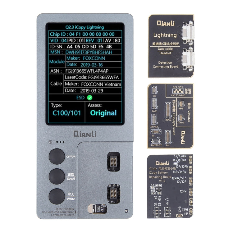 Para iPhone 6 - 14 Pro Max 3 en 1 Qianli iCo...
