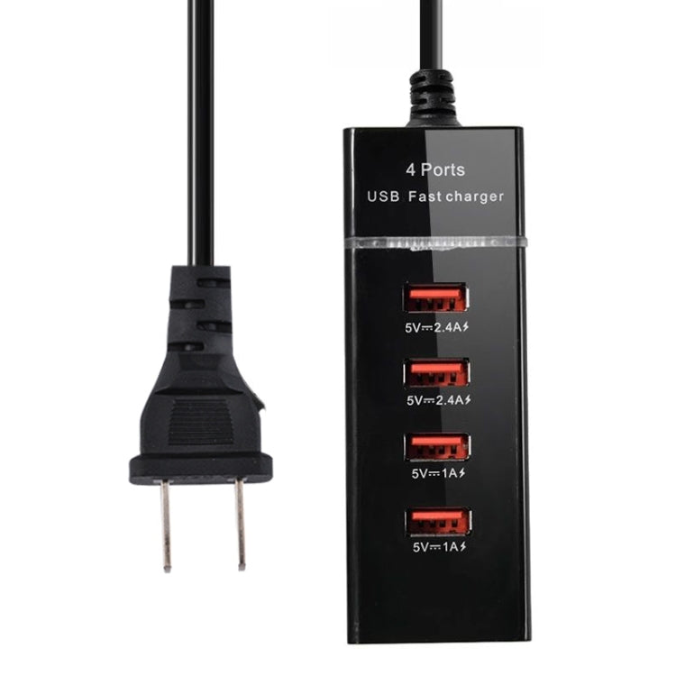 Adaptador de cargador de 4 puertos USB de 5V...