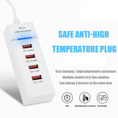 Adaptador de cargador de 4 puertos USB de 5V...