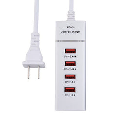 Adaptador de cargador de 4 puertos USB de 5V...