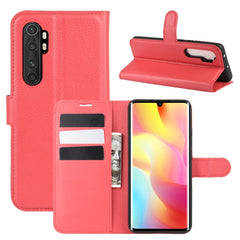 Para Xiaomi Mi Note 10 Lite Litchi Texture F...