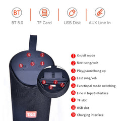 Altavoz Bluetooth portátil LED Subwoofer impermeable para exteriores